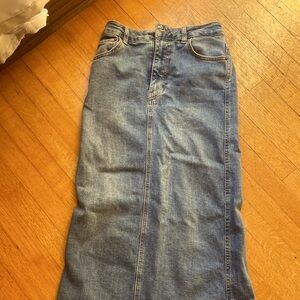 Long Denim Skirt